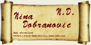 Nina Dobranović vizit kartica